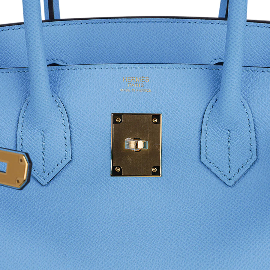 Birkin 30 Blue Celeste Epsom Leather Bag