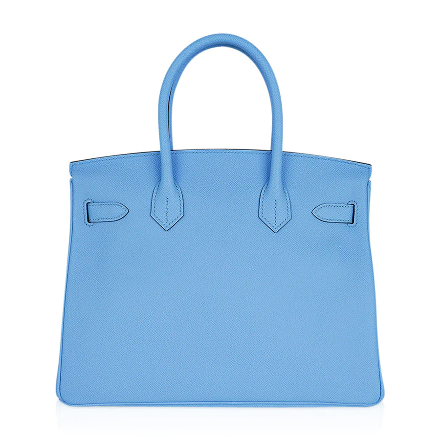 Birkin 30 Blue Celeste Epsom Leather Bag