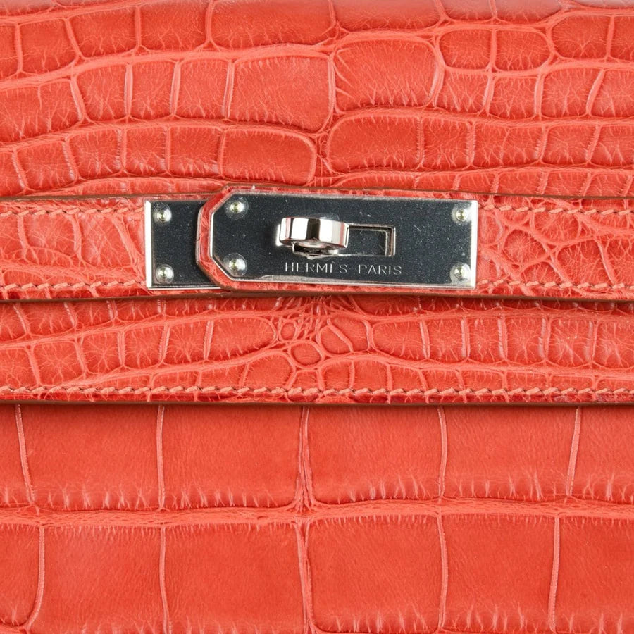 Kelly 35 Bag Retourne Sanguine Matte Alligator Bag