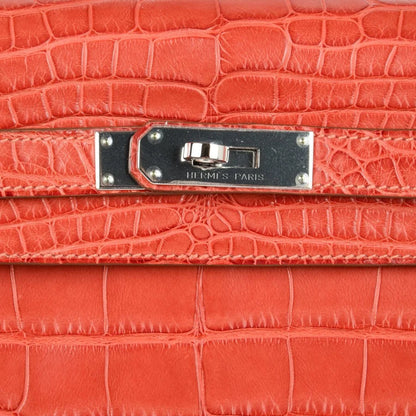 Kelly 35 Bag Retourne Sanguine Matte Alligator Bag